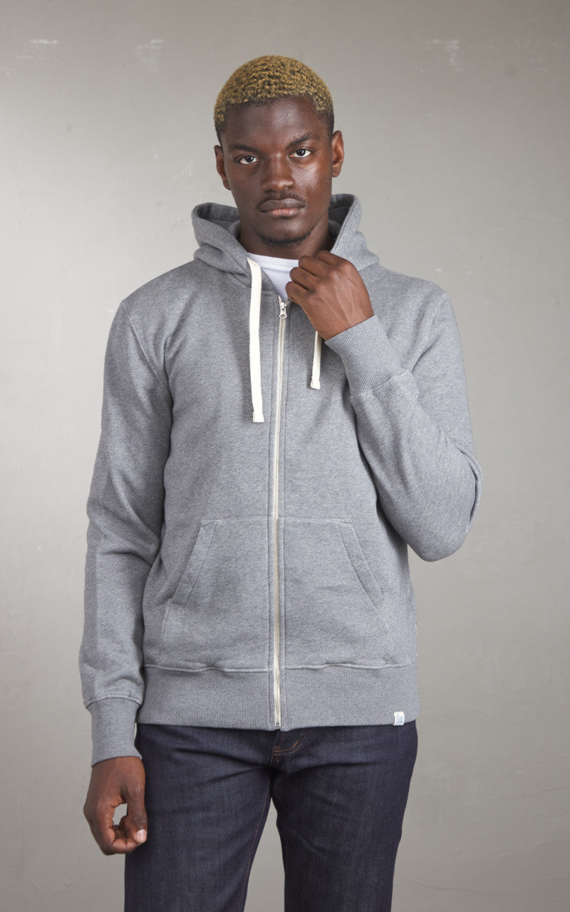 Merz b. Schwanen HDJKT02 Hooded Zip Jacket Grey Melange