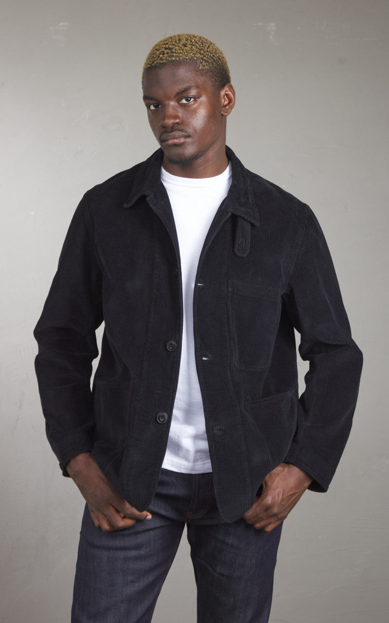 Merz b. Schwanen JKT03C Corduroy Jacket Deep Black