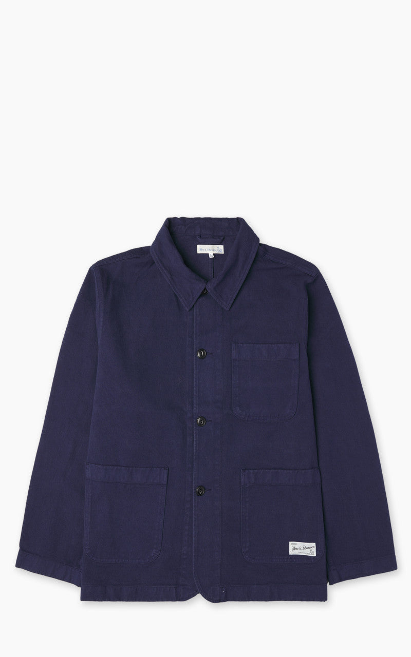 Merz b. Schwanen JKT05 Broken Twill Jacket Ink Blue