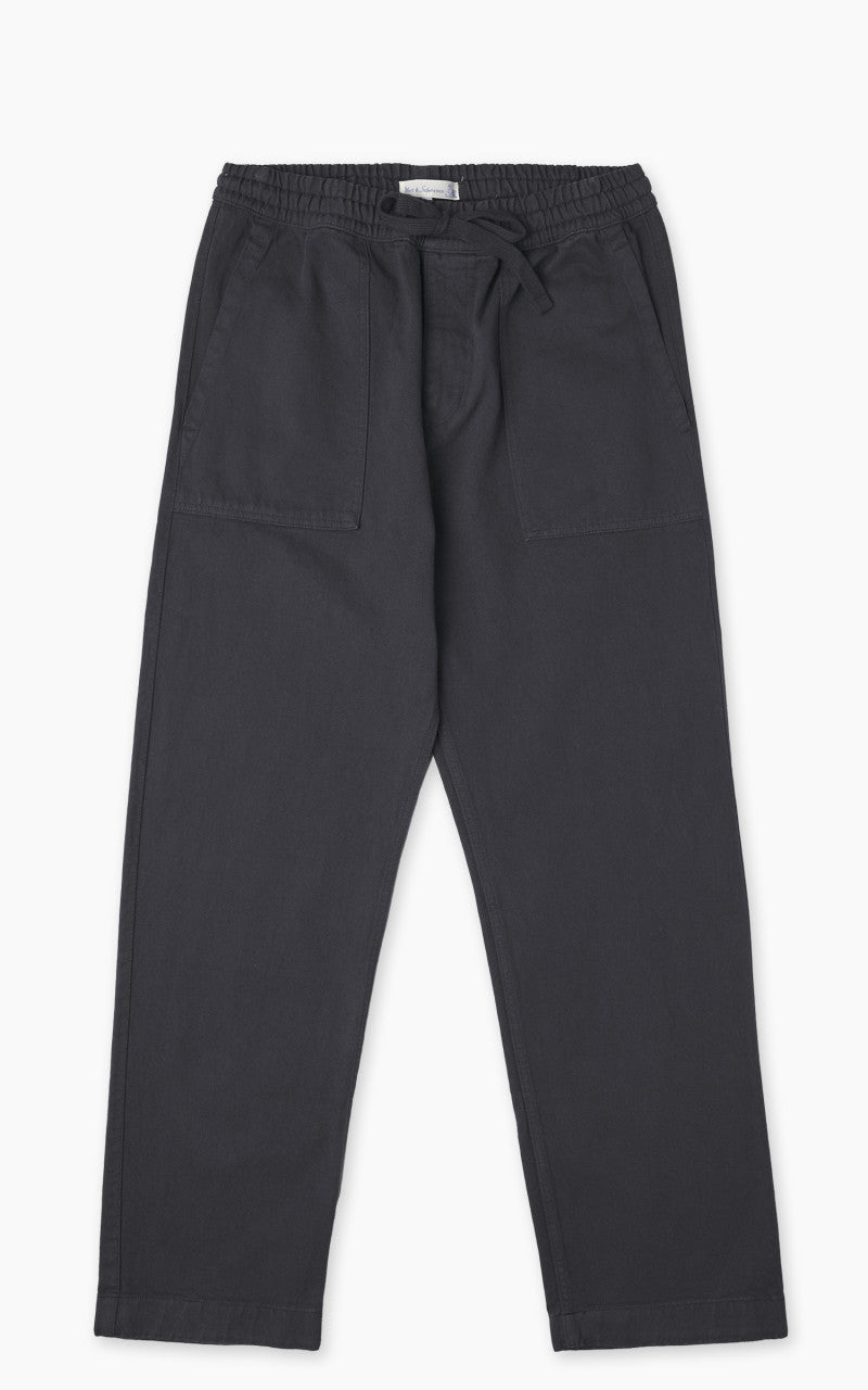 Merz b. Schwanen PANTS05 Broken Twill Drawstring Pants Charcoal