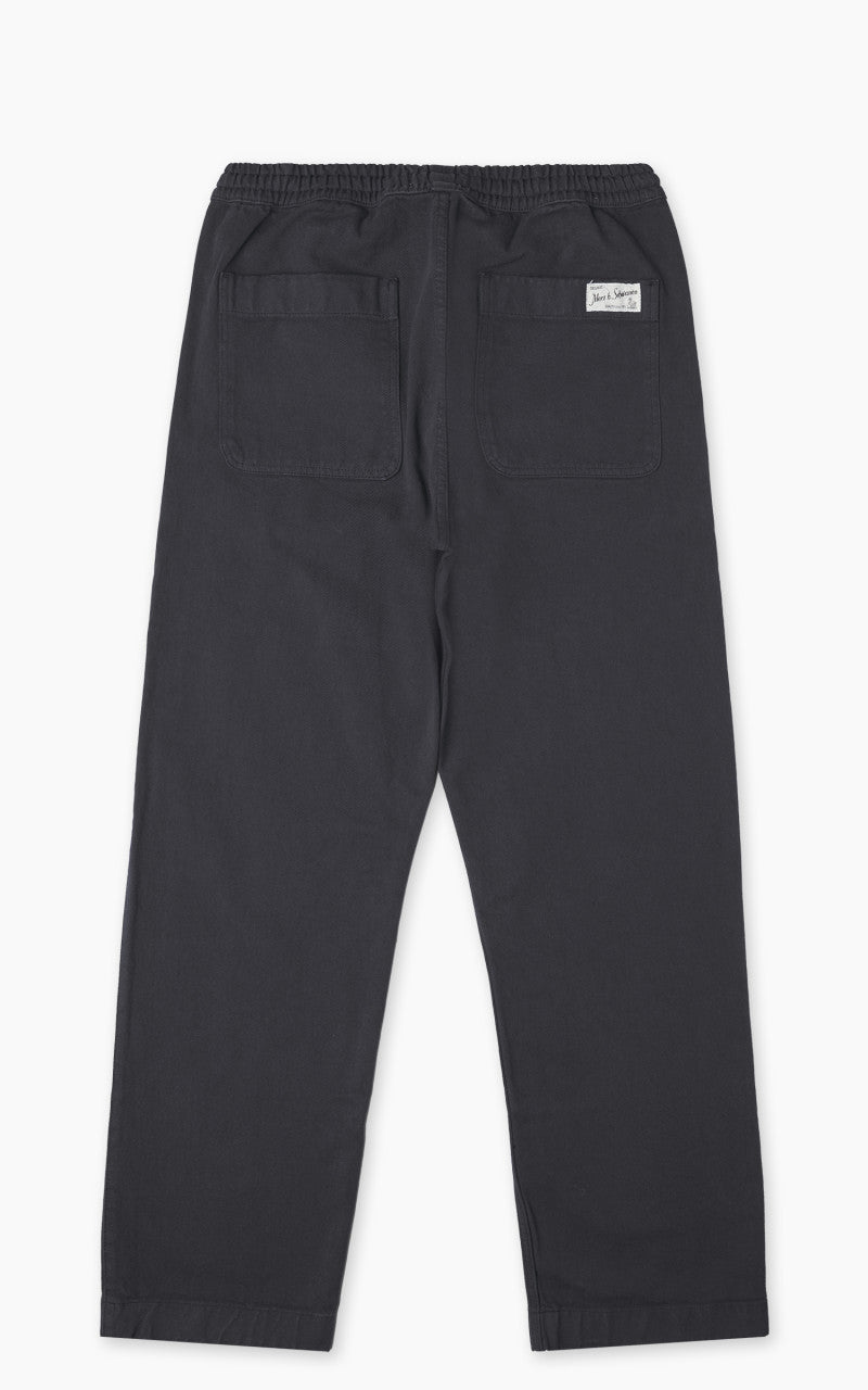 Merz b. Schwanen PANTS05 Broken Twill Drawstring Pants Charcoal