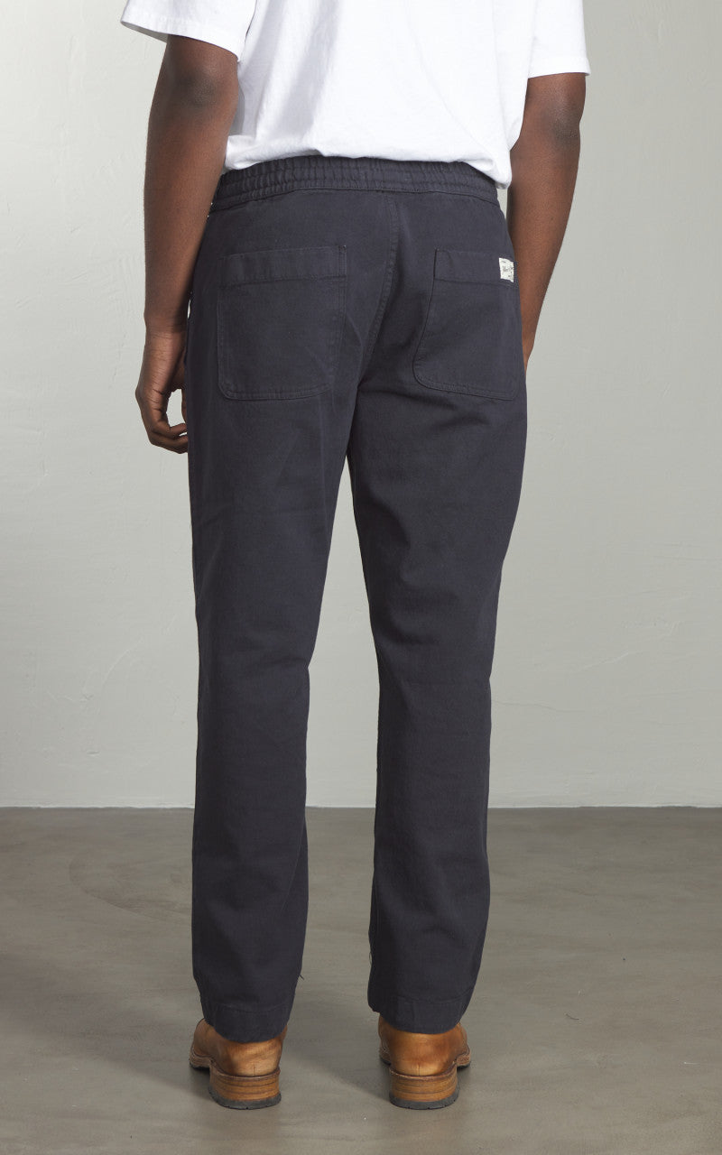 Merz b. Schwanen PANTS05 Broken Twill Drawstring Pants Charcoal