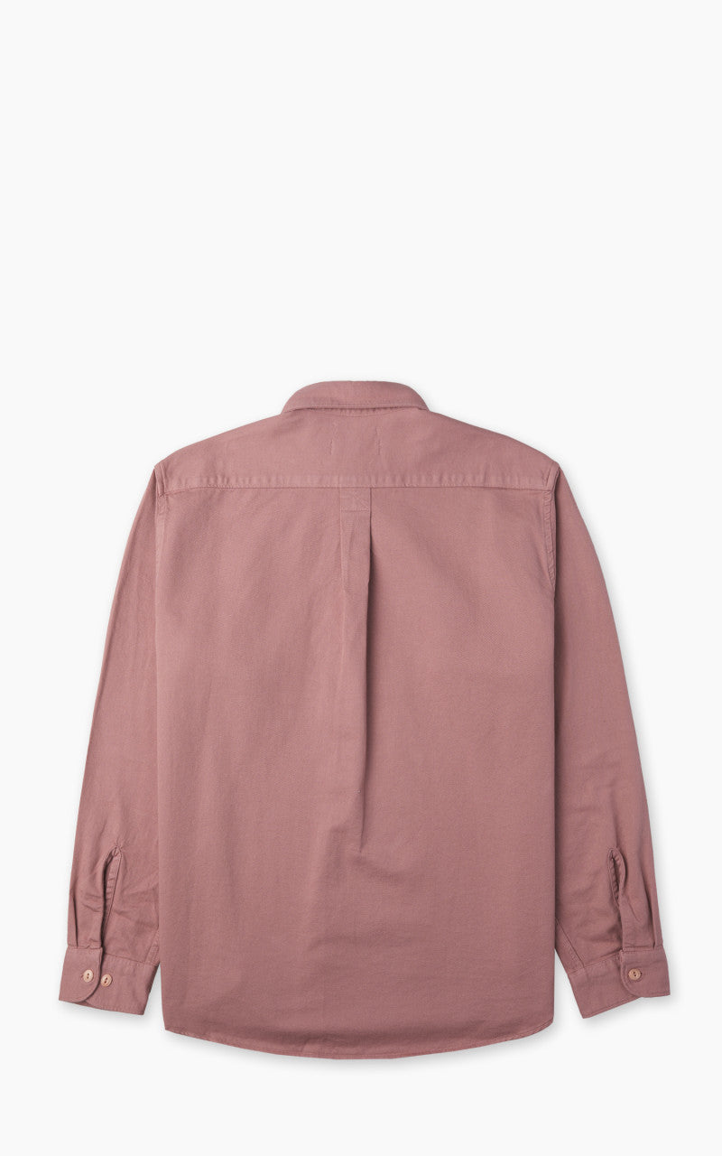 Merz b. Schwanen SHIRT01T Relaxed Fit Broken Twill Shirt Rosewood
