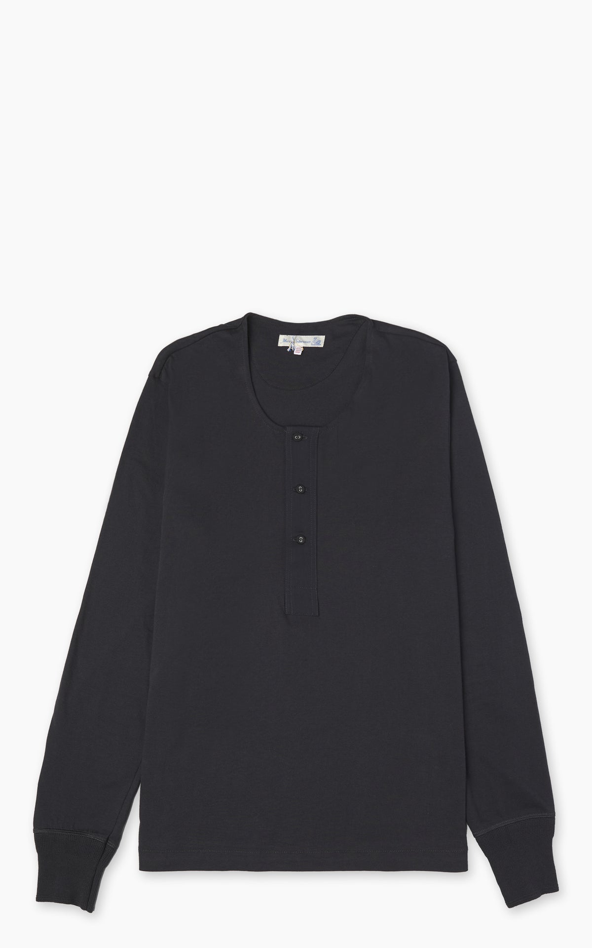 Merz b. Schwanen 102 Longsleeve Henley Charcoal