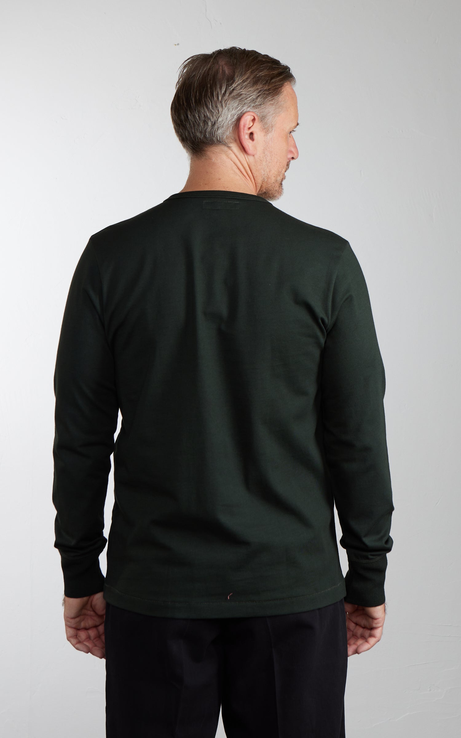 Merz b. Schwanen 2M06 Vintage Machine Refined Longsleeve Forest