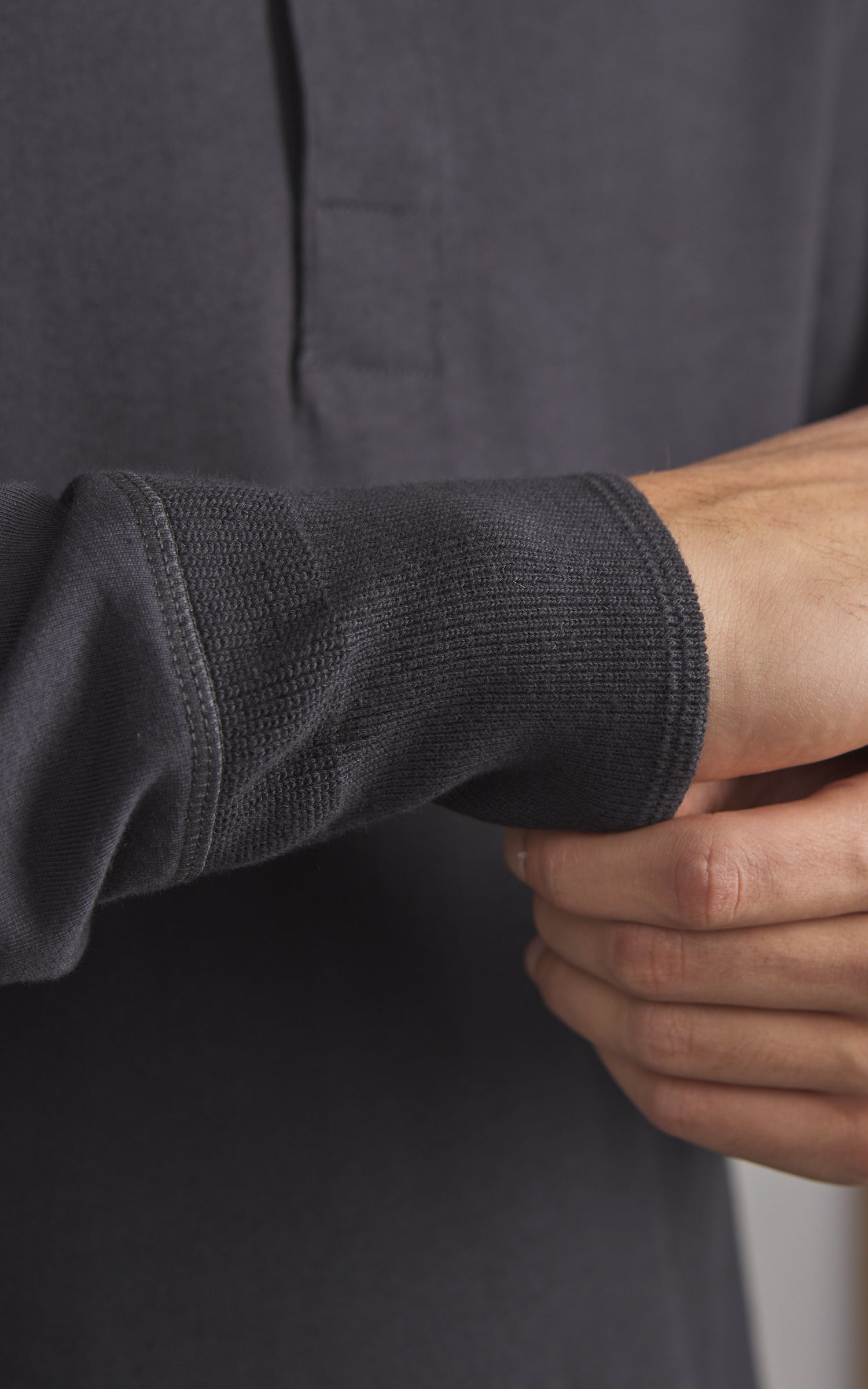 Merz b. Schwanen 2M06 Vintage Machine Refined Longsleeve Charcoal