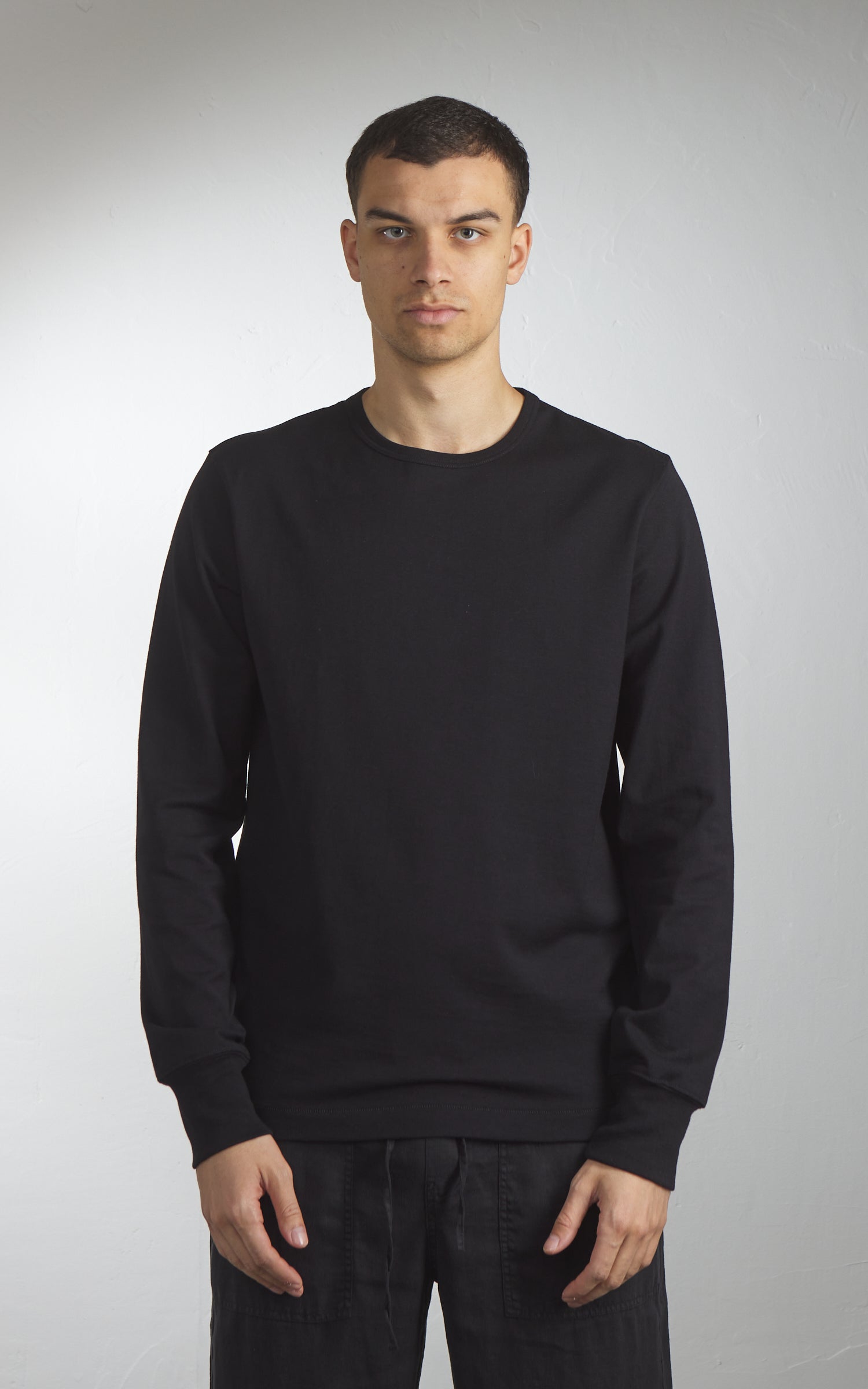 Merz b. Schwanen 2M15LS Vintage Machine Refined Longsleeve Deep Black