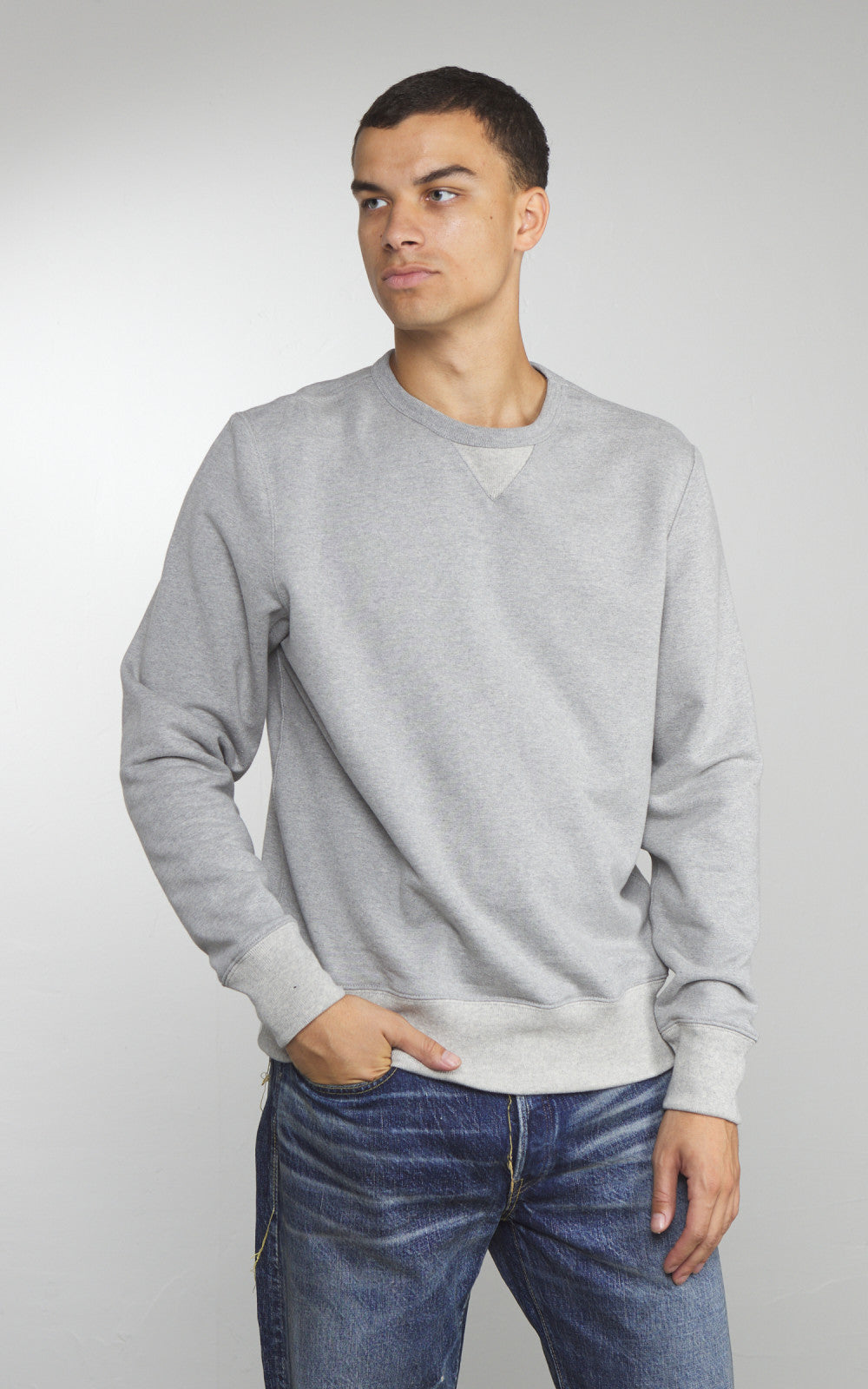 Merz b. Schwanen 3M46 Sturdy Loopback Fleece Sweatshirt Grey Melange