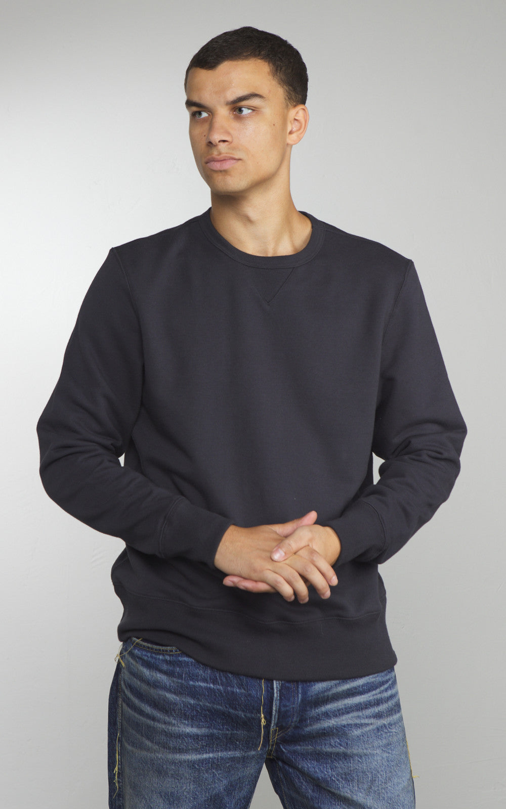 Merz b. Schwanen 3M46 Sturdy Loopback Fleece Sweatshirt Charcoal