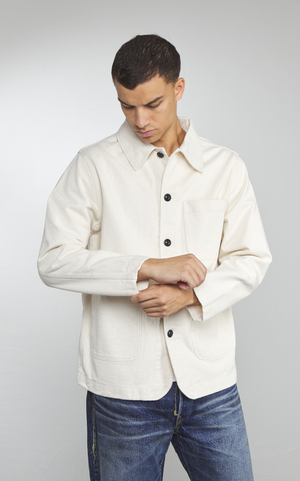 Merz b. Schwanen JKT05 Broken Twill Jacket Nature