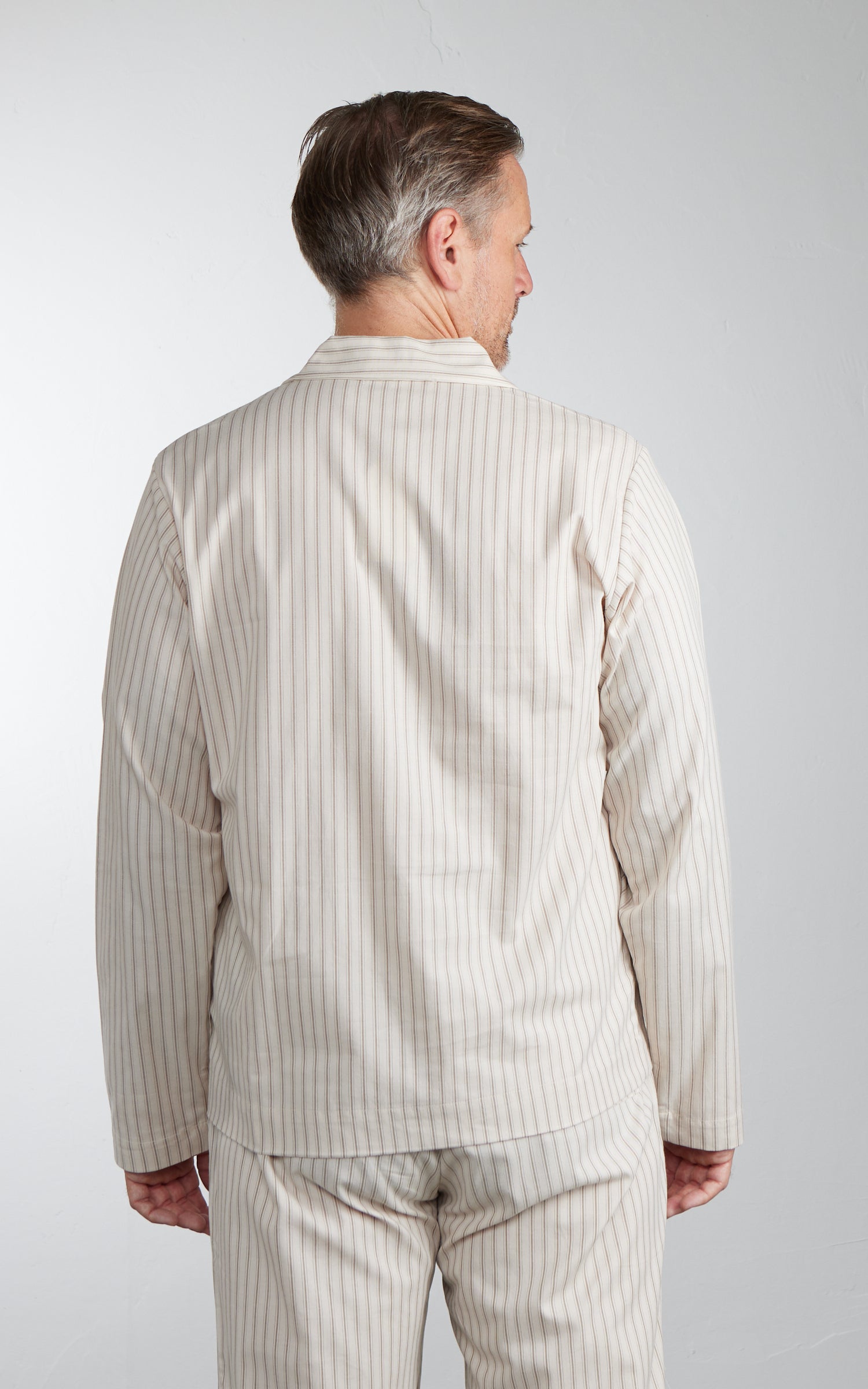 Merz b. Schwanen PJKT01 Pyjama Top Nature/Chocolate