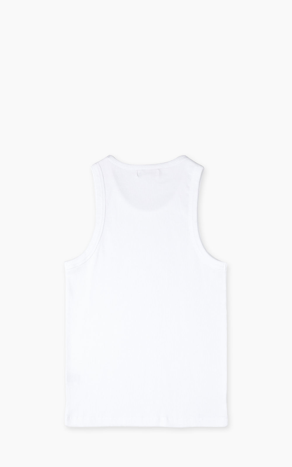 Merz b. Schwanen RIBTANK01 Ribbed Tank Top White