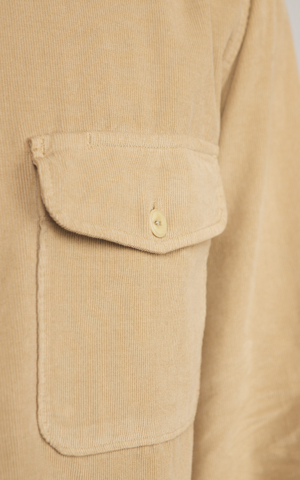 Merz b. Schwanen SHIRT06LC Light Cotton Corduroy Shirt Dusted Khaki