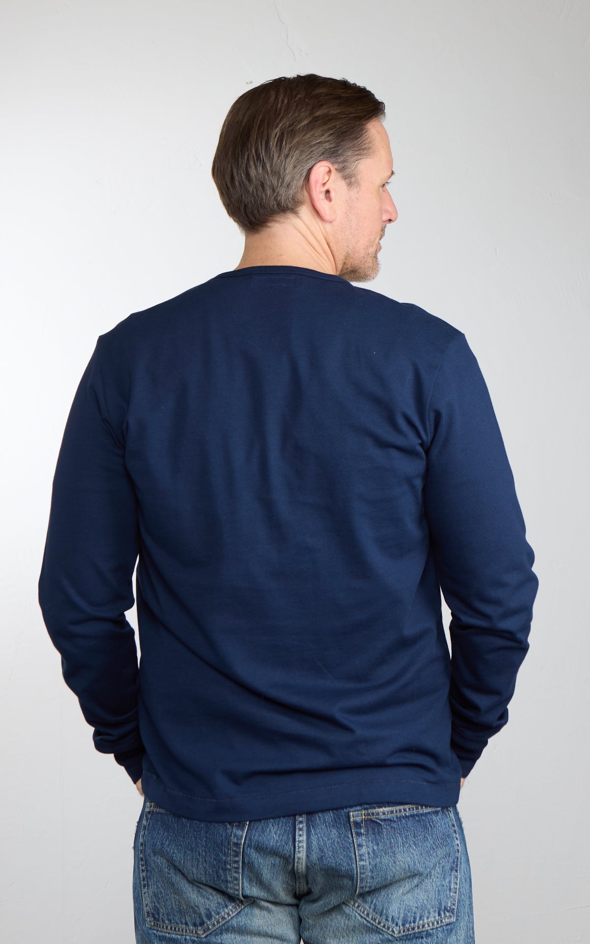 Merz b. Schwanen 2M06 Vintage Machine Refined Longsleeve Ink Blue