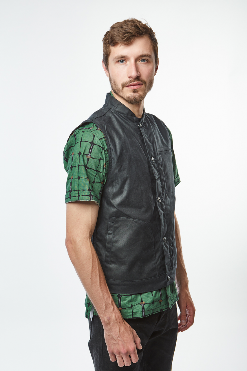 Rogue Territory Supply Vest Waxed Canvas Ridgeline Black