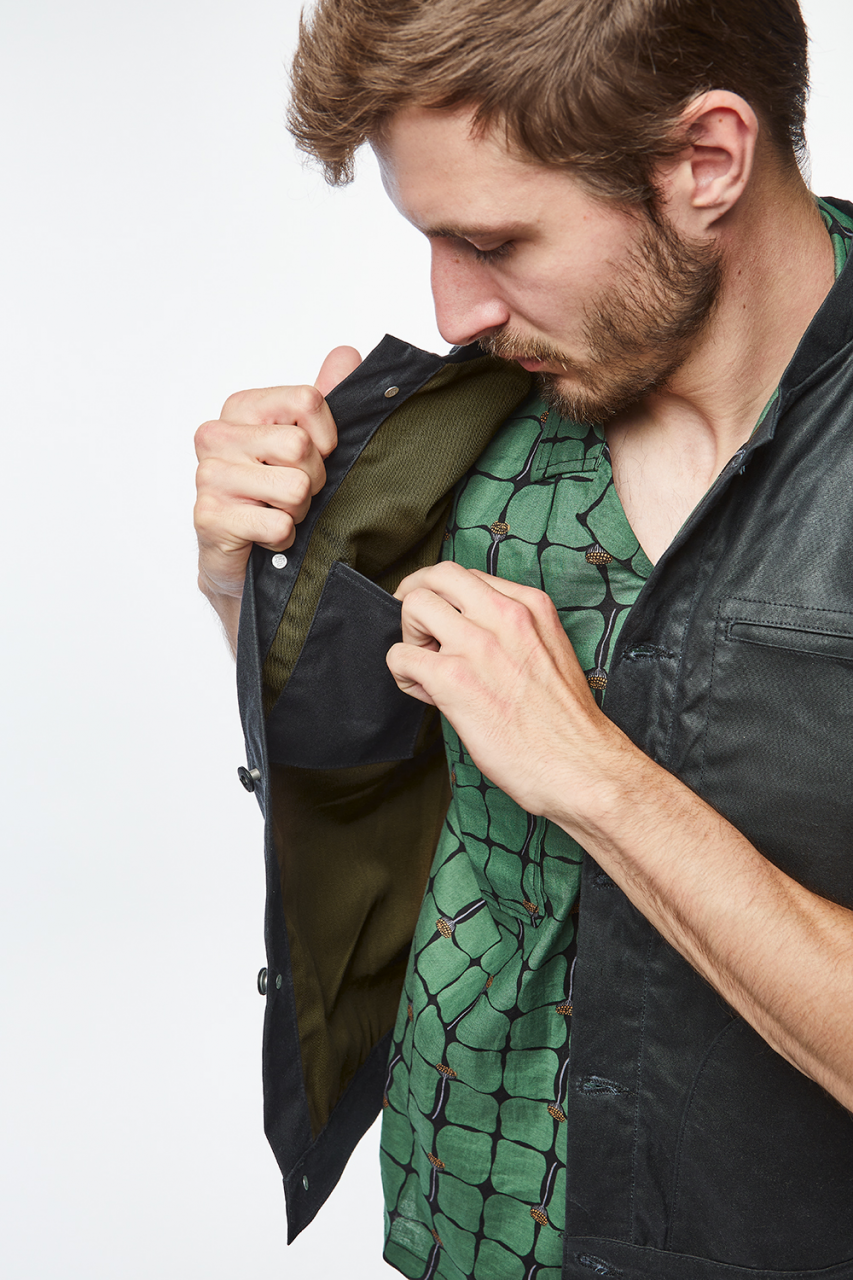 Rogue Territory Supply Vest Waxed Canvas Ridgeline Black