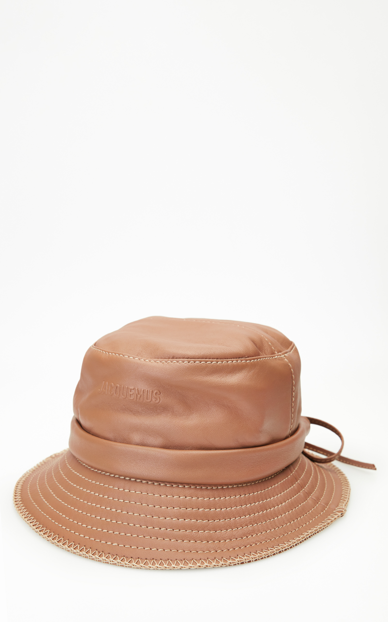 Jacquemus Le Bob Mentalo Bucket Hat Dark Beige