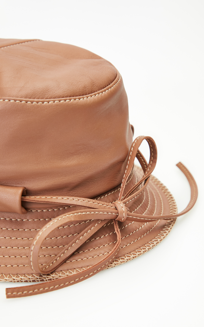 Jacquemus Le Bob Mentalo Bucket Hat Dark Beige