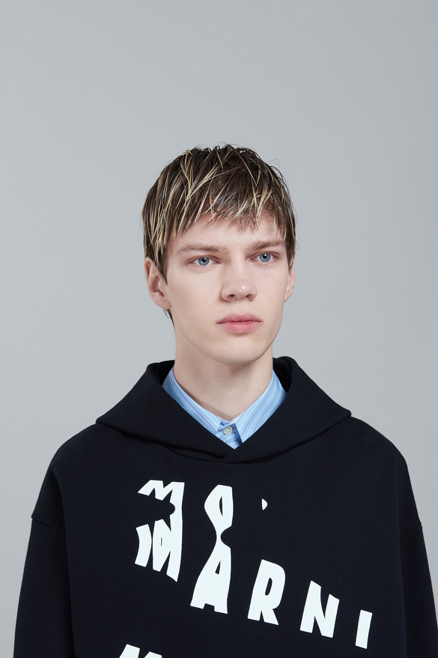 Marni Logo Hoodie Black