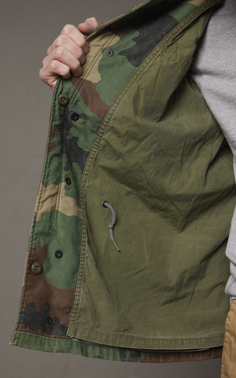 Military Surplus Vintage M-65 US Field Jacket Woodland