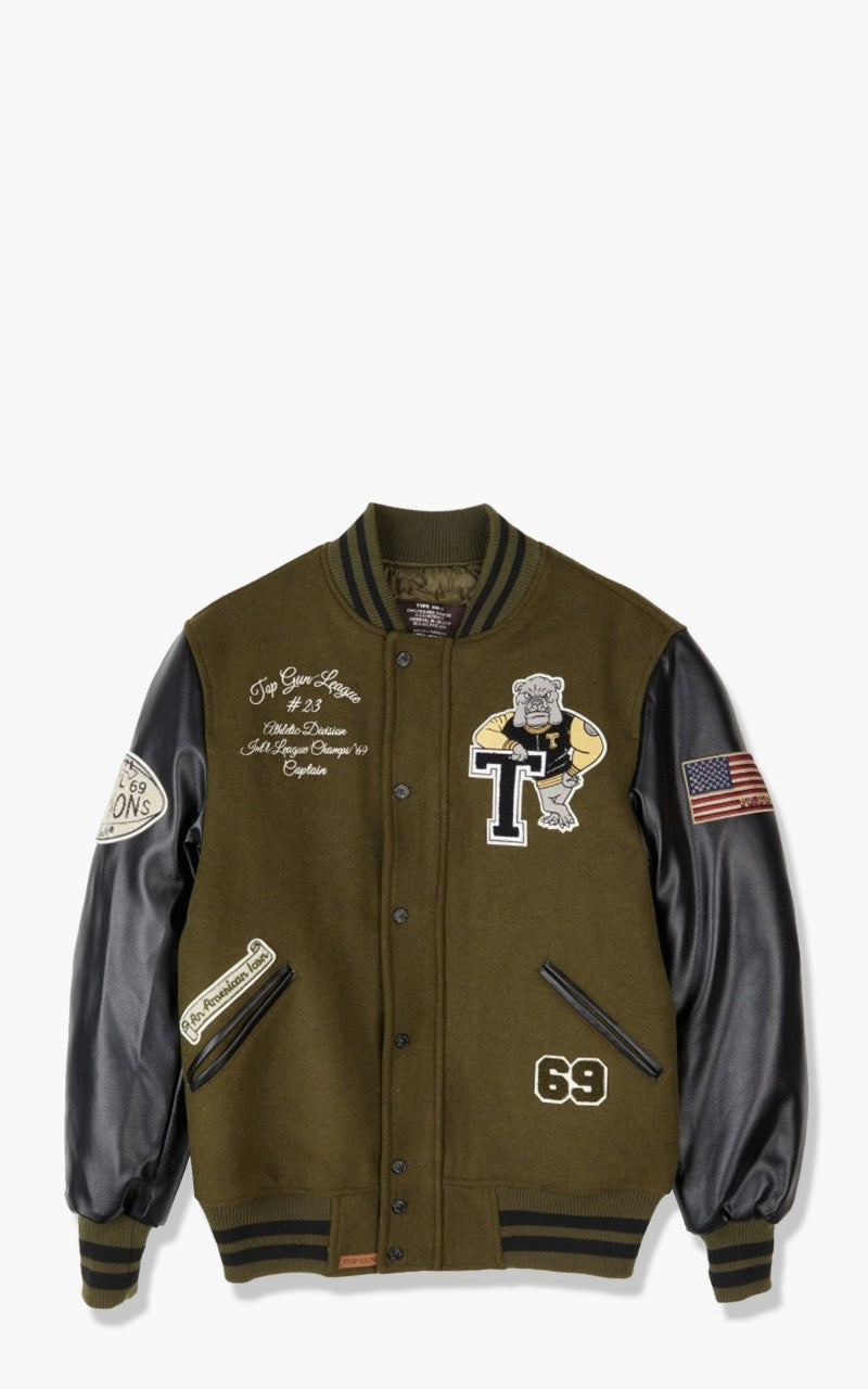 Military Surplus Varsity Jacket Olive
