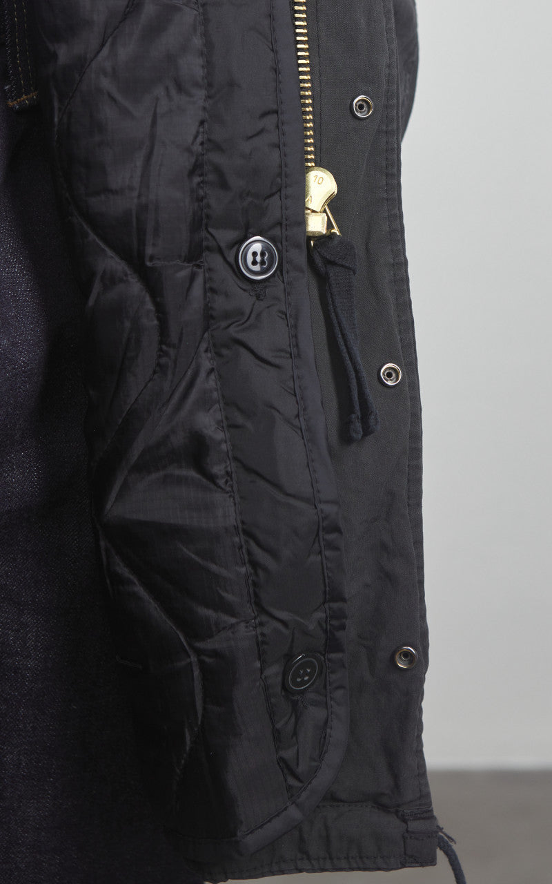 Military Surplus US M51 Fishtail Parka Vintage Washed Black