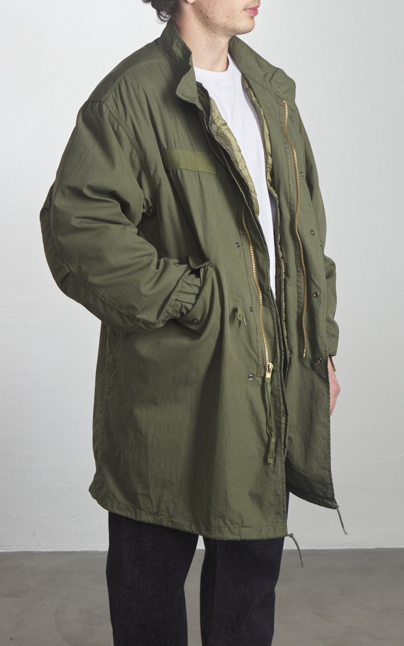 Military Surplus US M65 Fishtail Parka Vintage Washed Olive Drab