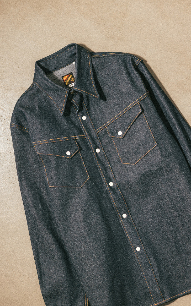Mister Freedom Appaloosa Western Snap Denim Shirt Indigo