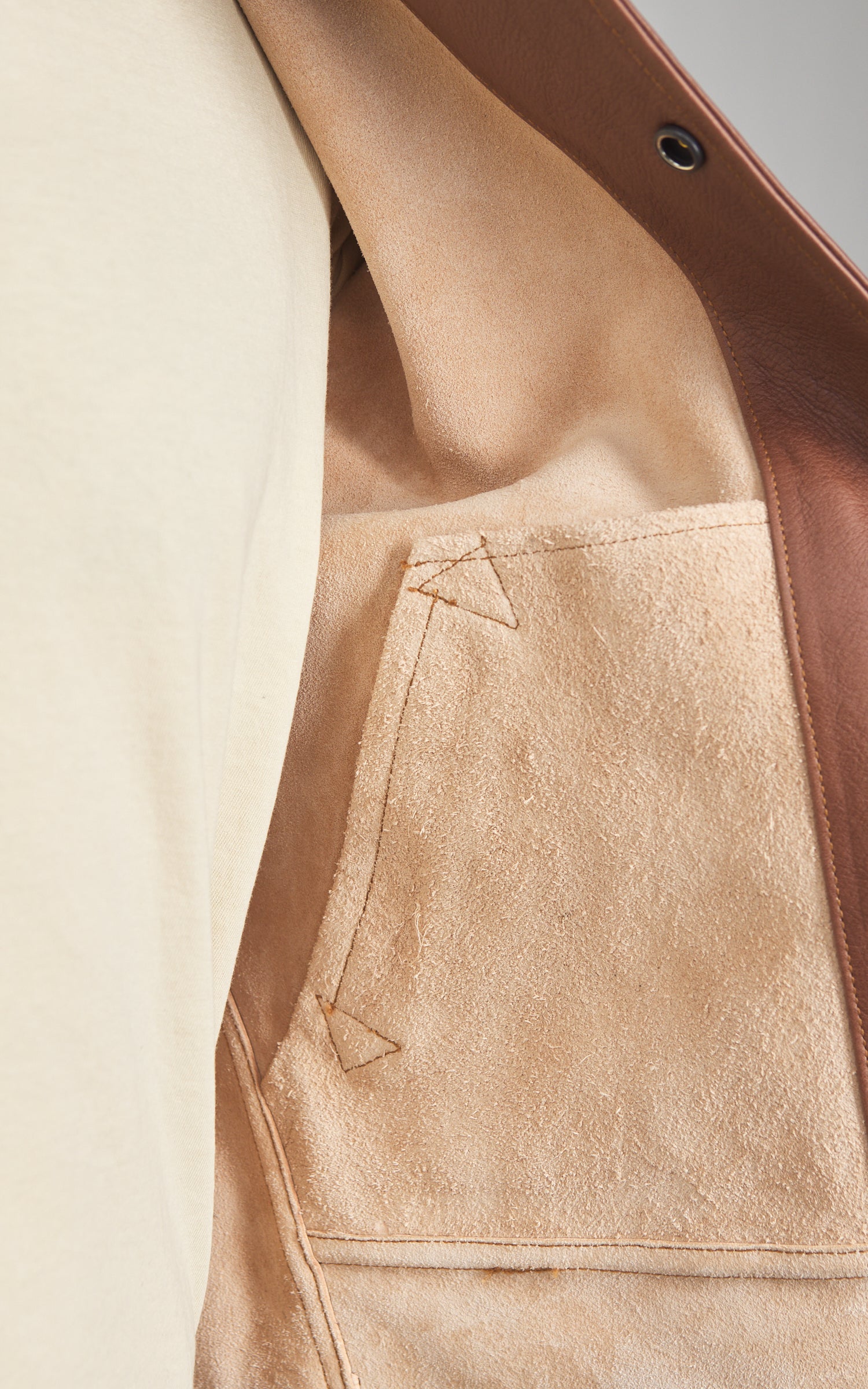 Mister Freedom Campus "Stud" Jacket Bison Leather Brown