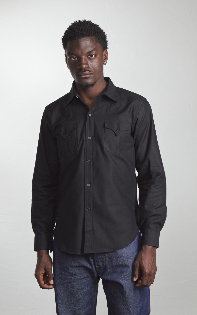 Mister Freedom Dude Rancher Shirt Sateen Black