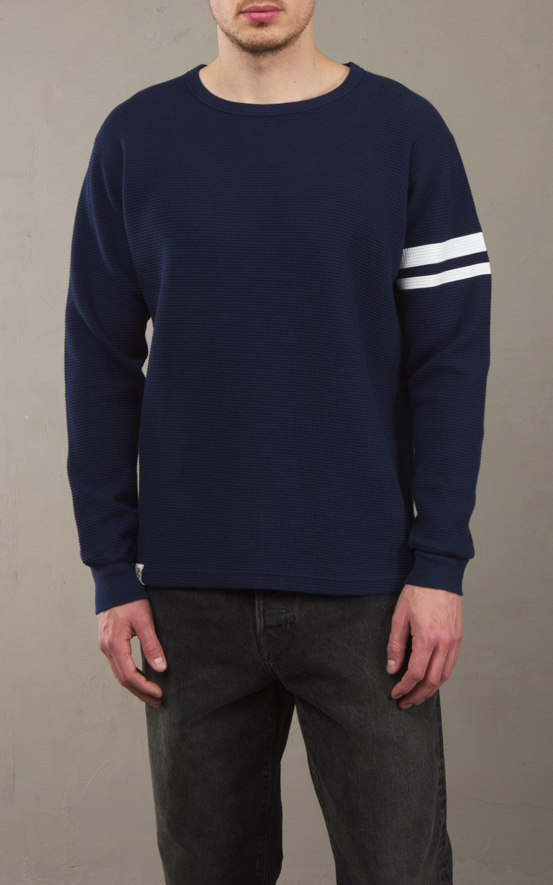 Momotaro Jeans MZTS0079 GTB Thermal Longsleeve T-Shirt Navy