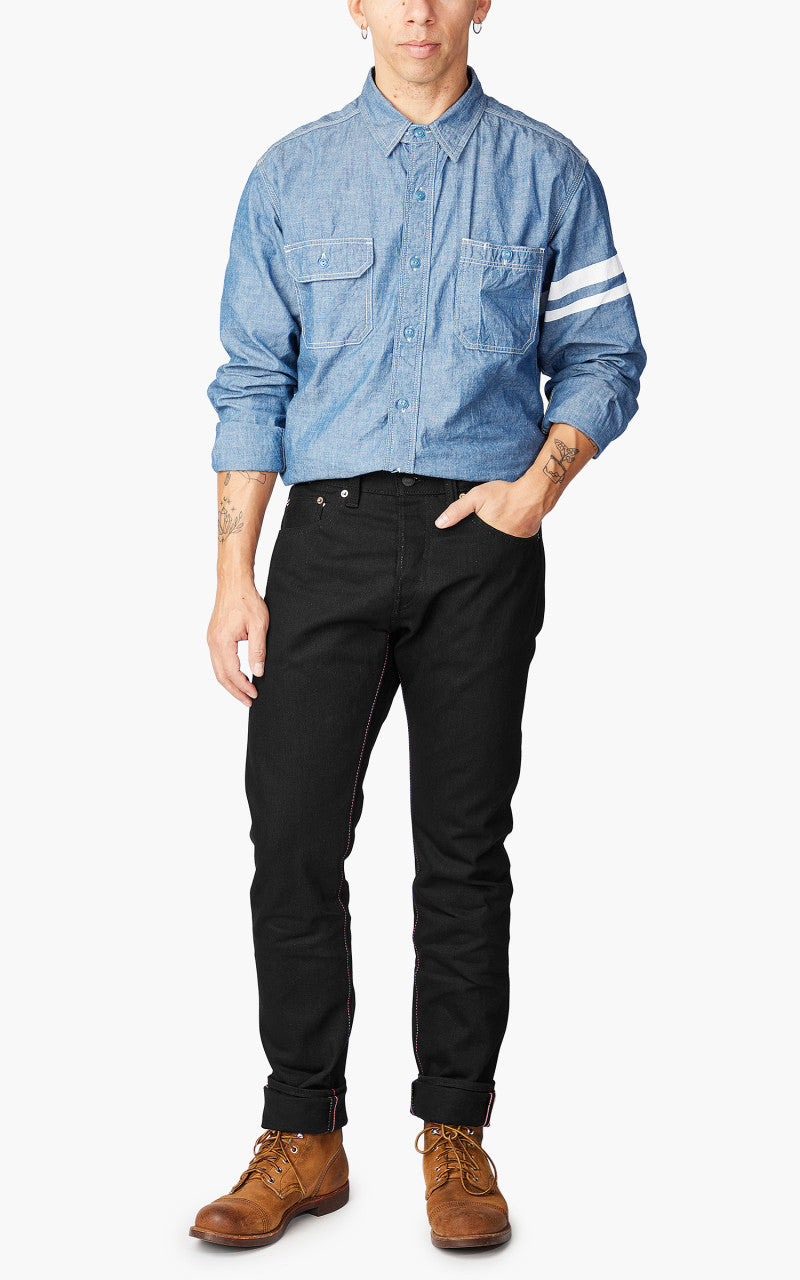 Momotaro Jeans B0405-SP Zimbabwe Cotton Black x Black GTB 15.7oz