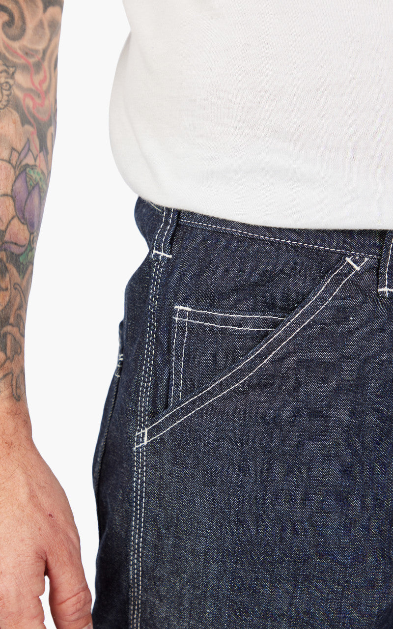 Momotaro Jeans MSP0030M31 GTB Denim Painter Shorts Indigo 10oz