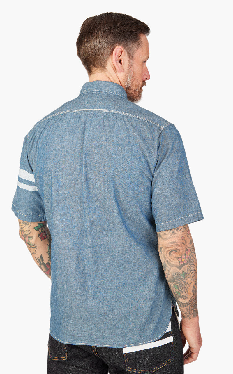 Momotaro Jeans MS045S GTB Selvedge Chambray Shirt Indigo 5oz