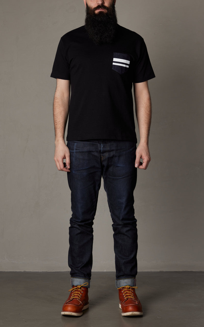 Momotaro Jeans MT003 GTB Denim Pocket T-Shirt 8.5oz