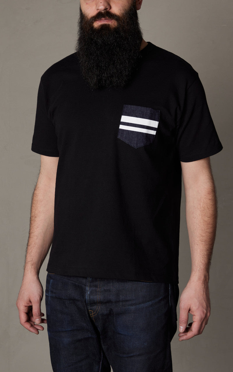 Momotaro Jeans MT003 GTB Denim Pocket T-Shirt 8.5oz