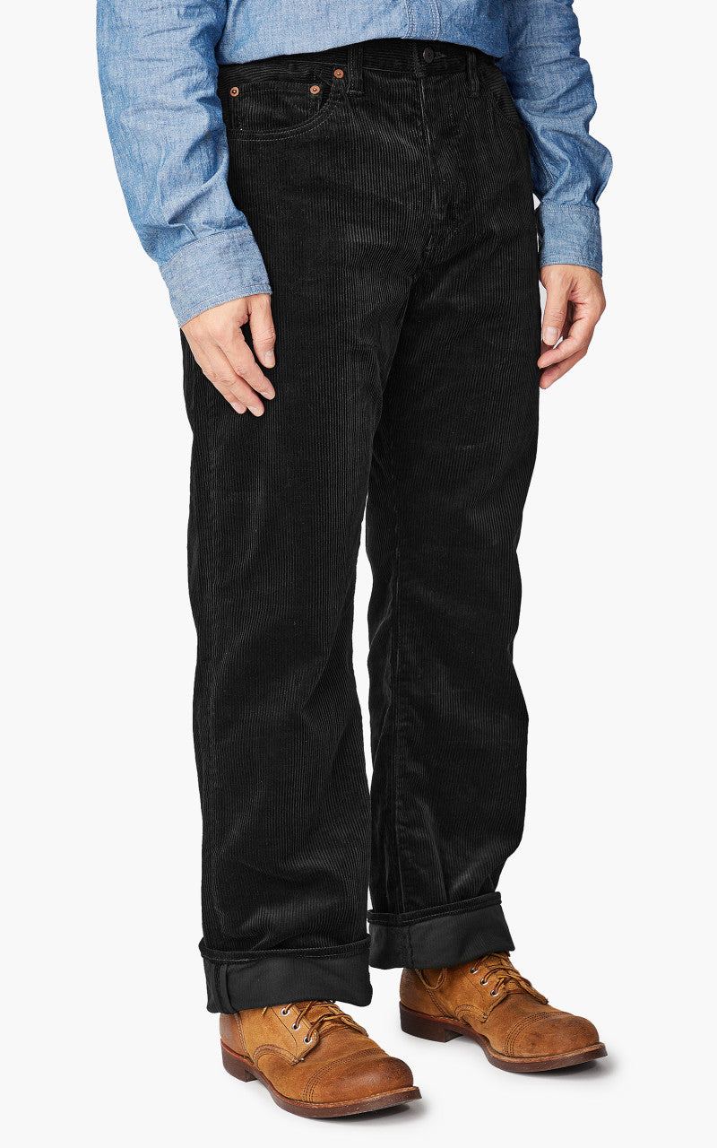 Momotaro Jeans Corduroy Wide Pants Black