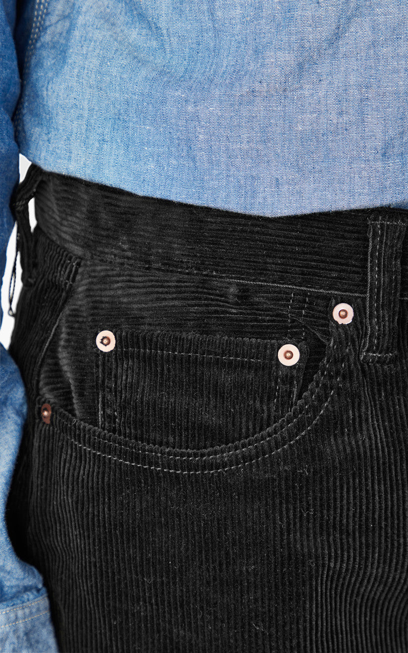 Momotaro Jeans Corduroy Wide Pants Black
