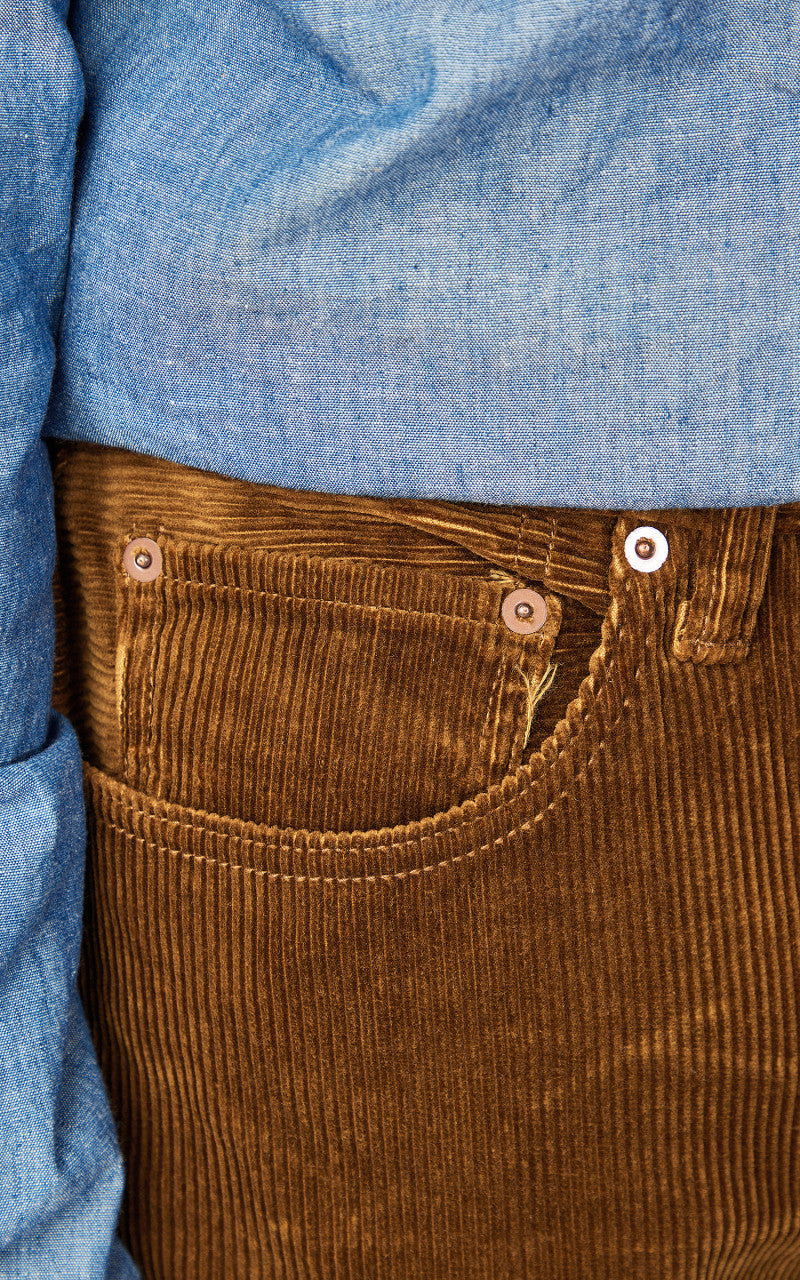 Momotaro Jeans Corduroy Wide Pants Brown