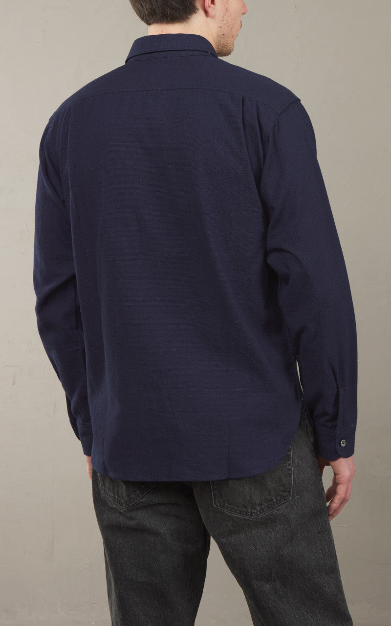 Momotaro Jeans MXLS1008 Dobby Work Shirt Indigo