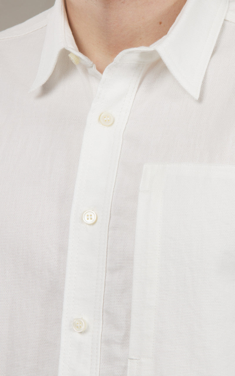 Momotaro Jeans MXLS1008 Dobby Work Shirt White