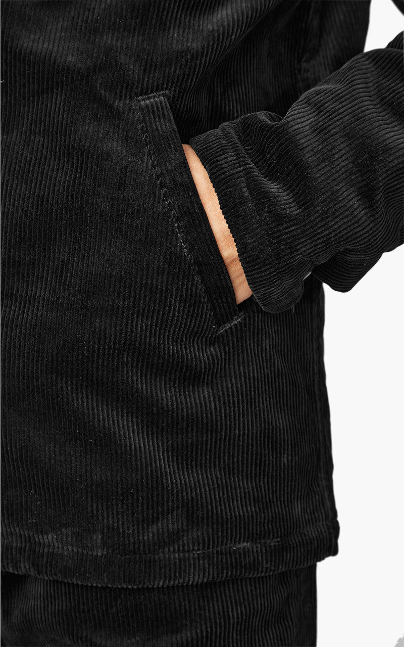 Momotaro Jeans Corduroy Coach Jacket Black