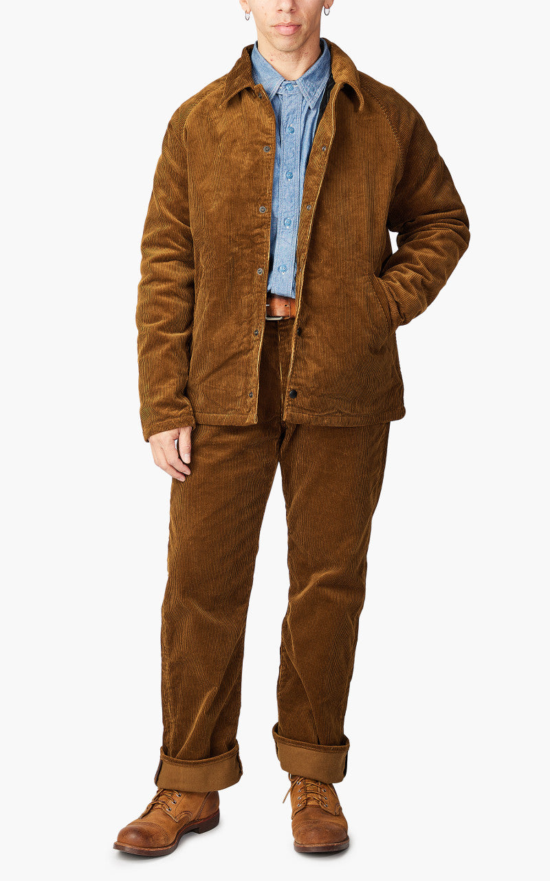 Momotaro Jeans Corduroy Coach Jacket Brown