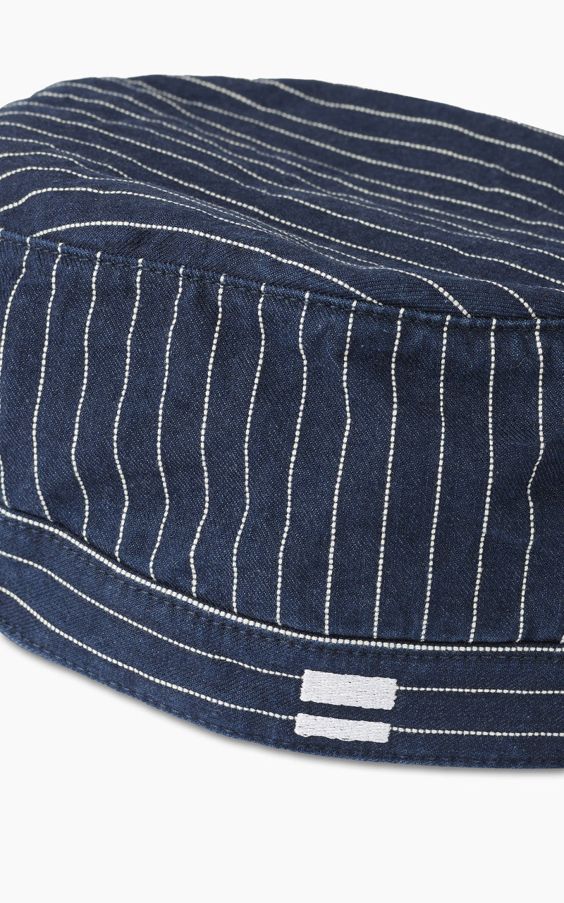 Momotaro Jeans SJ002 Denim Work Cap Indigo Stripe