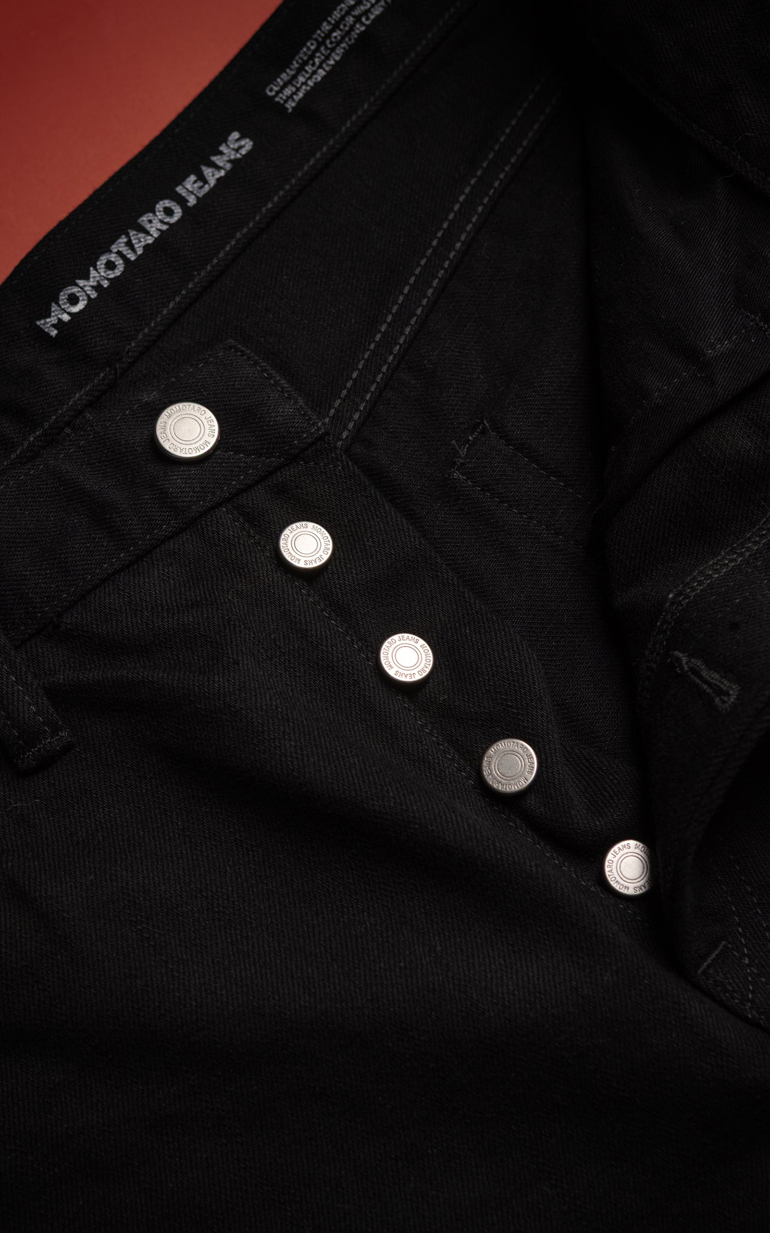 MOMOTARO JEANS MMJB6404 #100 Kyoto Montsuki Straight Denim Black