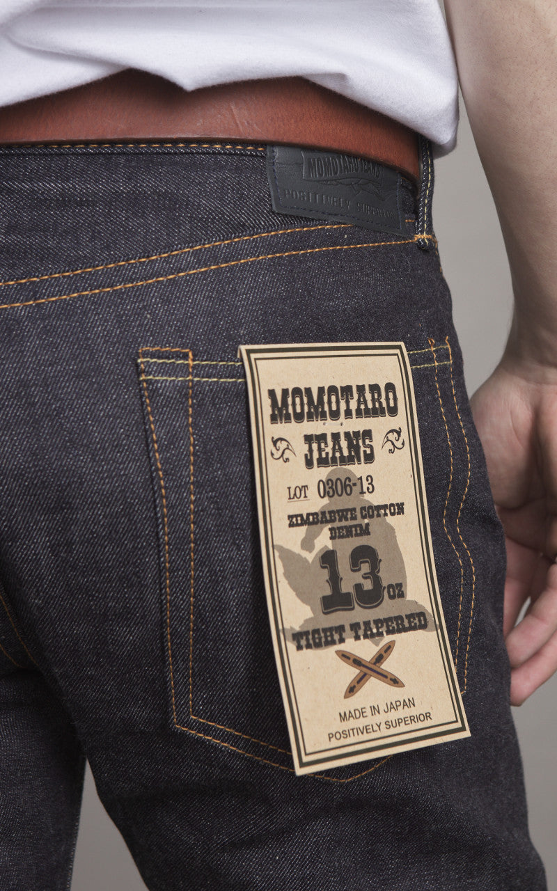 Momotaro Jeans 0306-13 Tight Tapered Denim Indigo 13oz