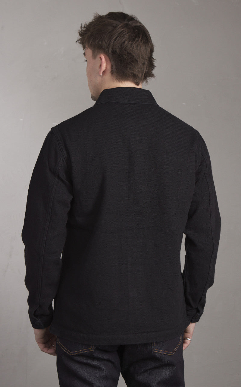 Momotaro Jeans Dobby Coverall Jacket Black