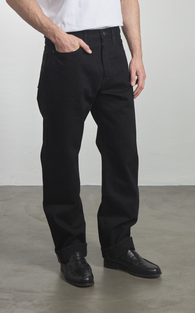 Momotaro Jeans MMJZ1101 Classic Straight Denim Black 15.7oz