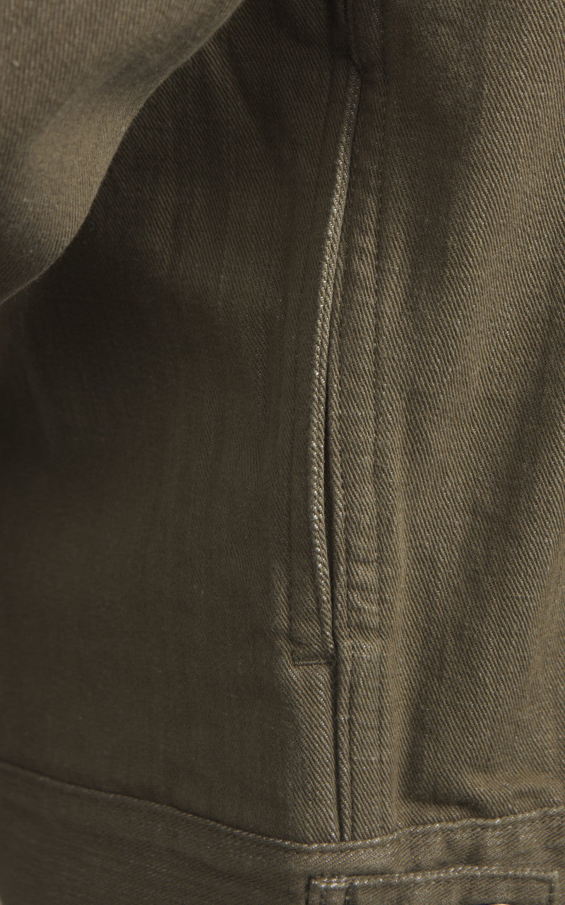 Momotaro Jeans MXGJ1003 Type 2 Denim Jacket Army Green 10.5oz