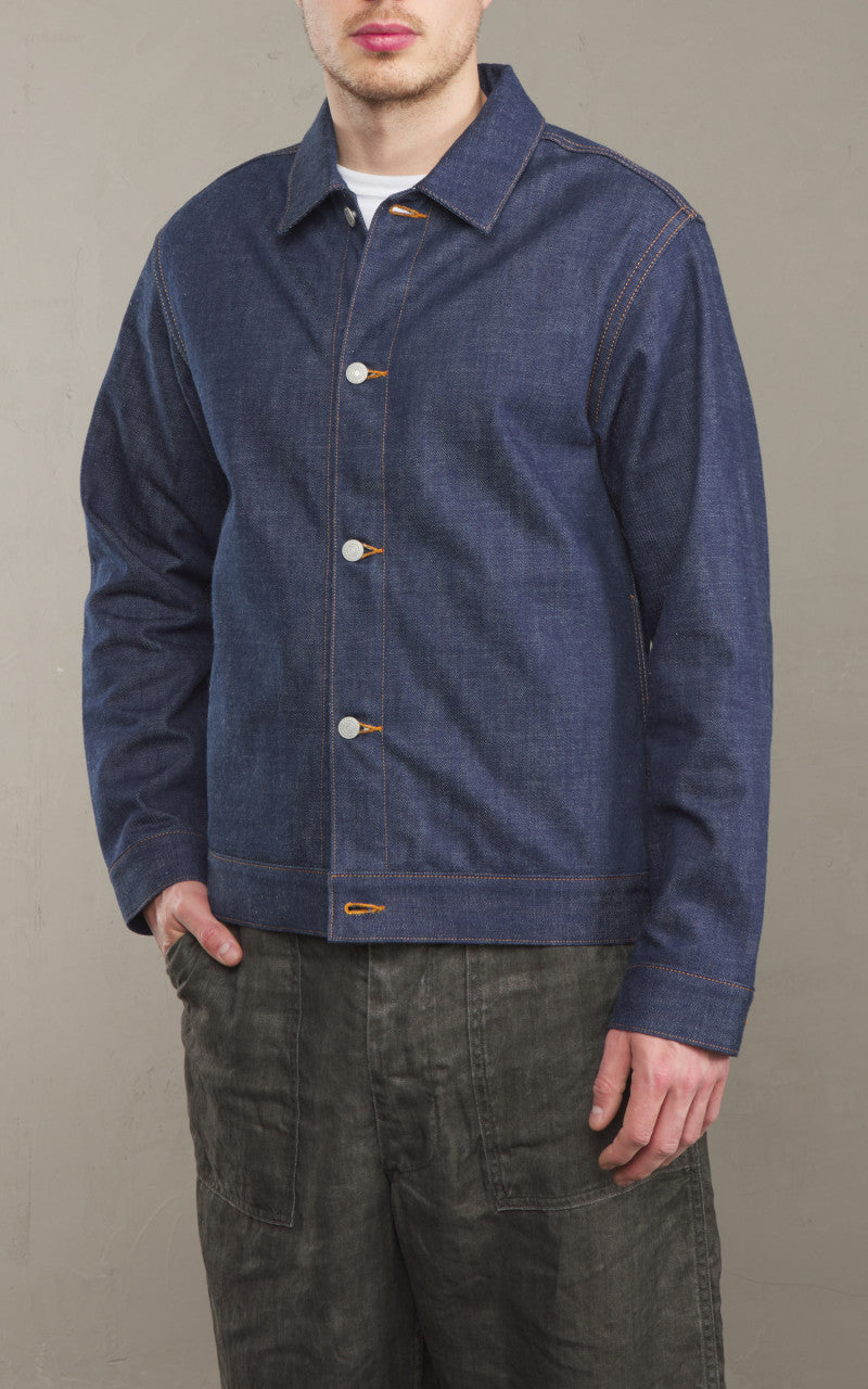 Momotaro Jeans MXGJ1112 Selvedge Denim Jacket Natural Indigo 13.5oz